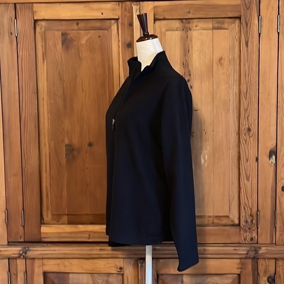 Obermeyer Black quarter zip black jacket Sz XL Juniors PTP: 20.5” - Picture 4 of 12